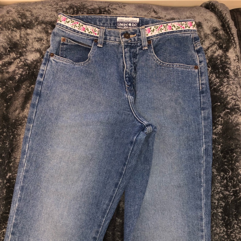 ribbon flare jeans